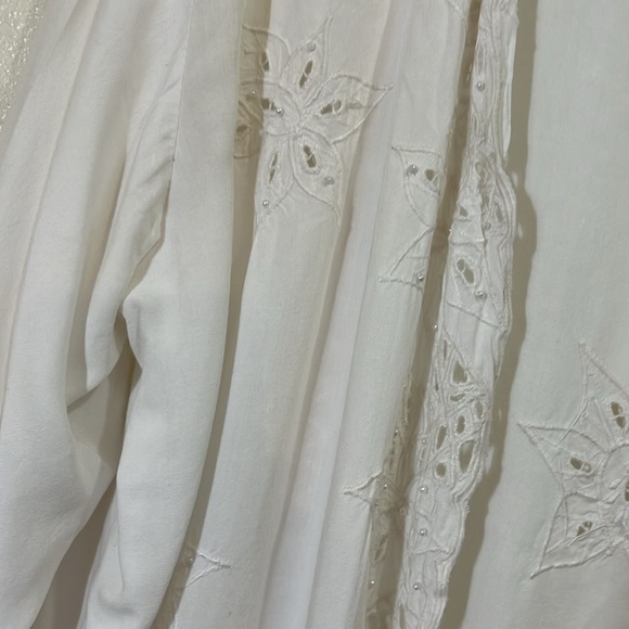 Midnight Velvet 2 pc. White smmaxi skirt and matching jacket. Size 1X - Picture 9 of 14